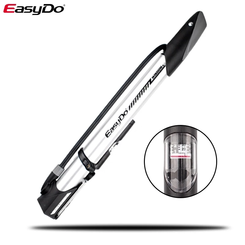 

Портативный велосипедный насос EasyDo, мини-светильник, вес насоса 140Psi, алюминиевый сплав для преты и клапана Schrader, насос для горного велосипеда