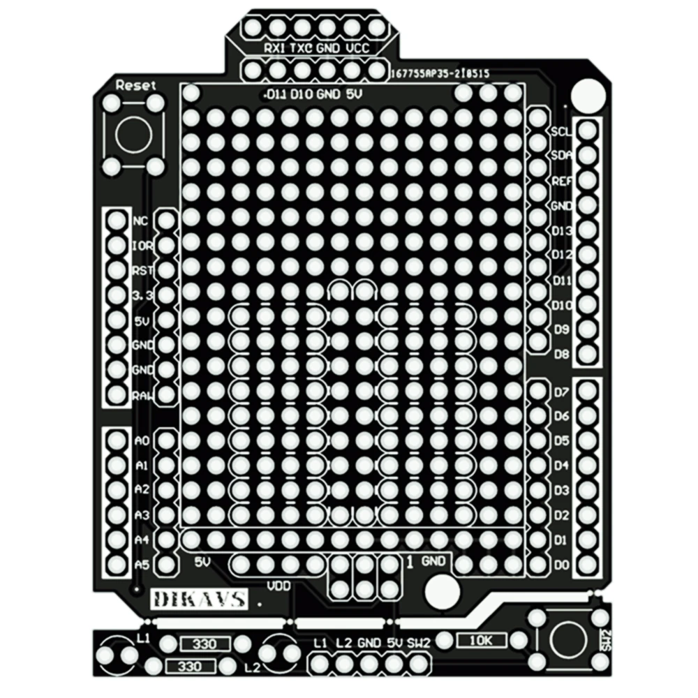 Protoboard Protoshield  Prototyping Shield Solder Soldering Breadboard Prototype Board  ProtoShield PCB for Arduino