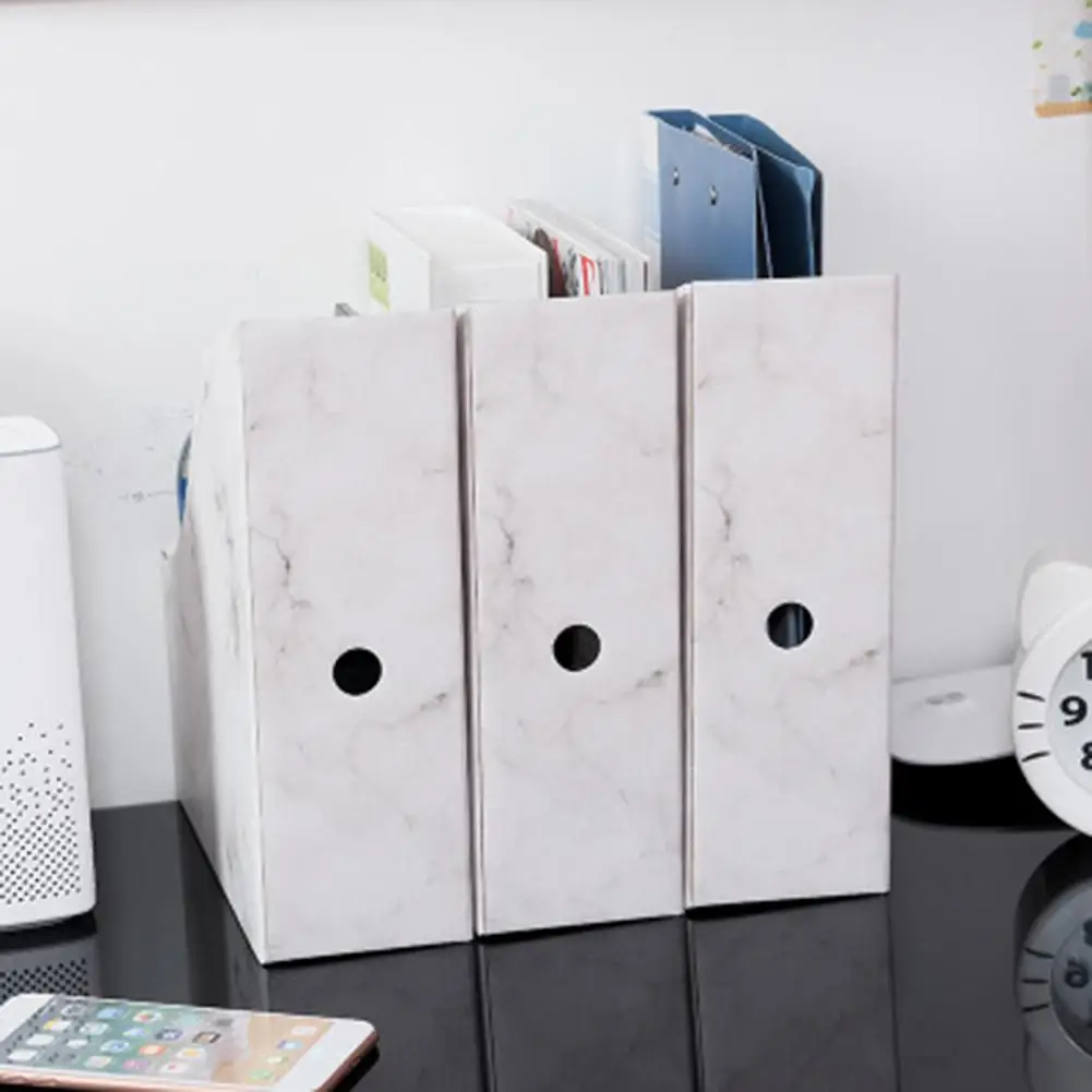 Robusto portariviste in cartone scatola portariviste impermeabile contenitori per libri Organizer per porta File da scrivania