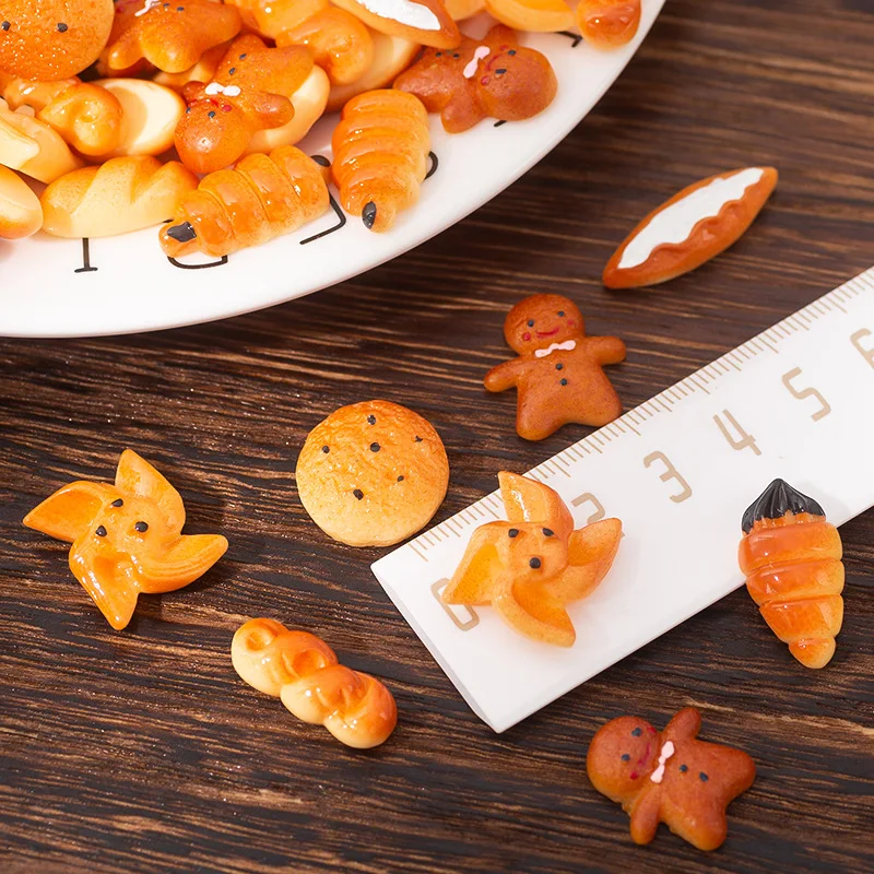 5/10/20 Pcs 1:12 Mini Bread Resin Breakfast Food for Doll House Miniature Kids Gift Toys Home Decoration Accessories