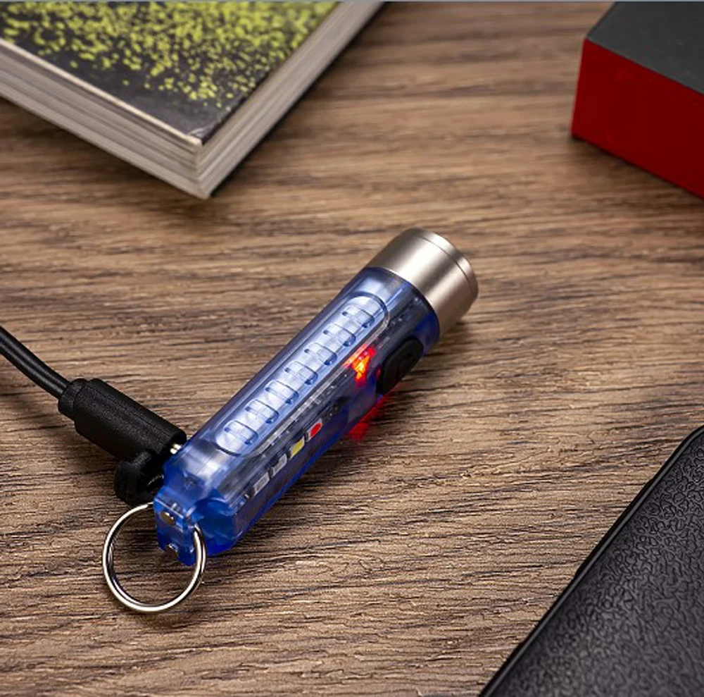 Mini Powerful Flashlight Strong Magnetic Work Light IP66 USB Rechargeable Torch Waterproof camping light with UV Torch