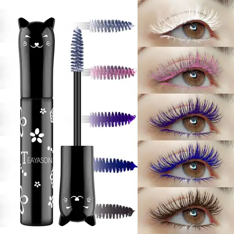 1Pcs 4d 실크 섬유 마스카라 방수 속건성 속눈썹 길어지는 화이트 클리어 블루 브라운 마스카라 엑스트라 볼륨 메이크업 화장품 Best5 1Pcs 4d 실크 섬유 마스카라 방수 속건성 속눈썹 길어지는 화이트 클리어 블루 브라운 마스카라 엑스트라 볼륨 메이크업 화장품 Best5