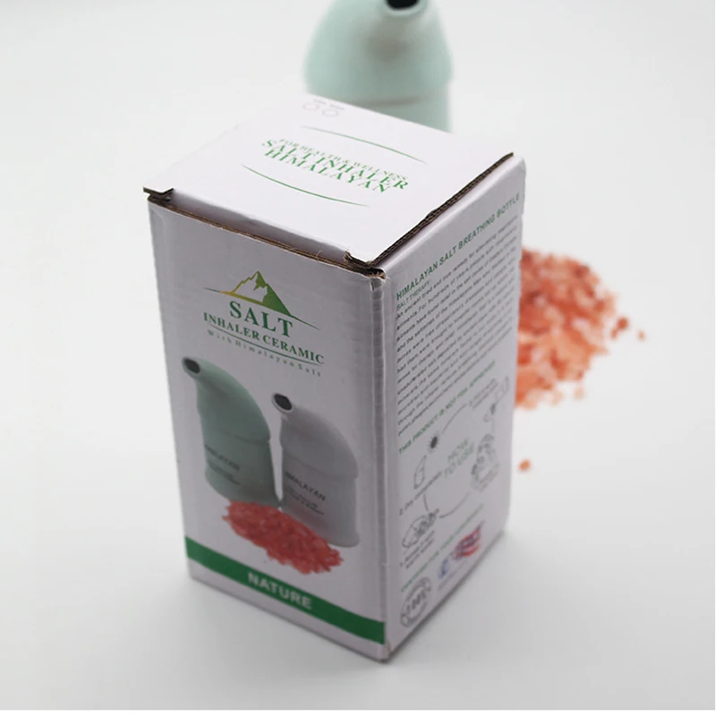 Himalayan Salt Breathing Bottle Salt Inhaler with 300g 3-5mm Natural Himalayan Saltmines Sterilize relieves Breathing Distress