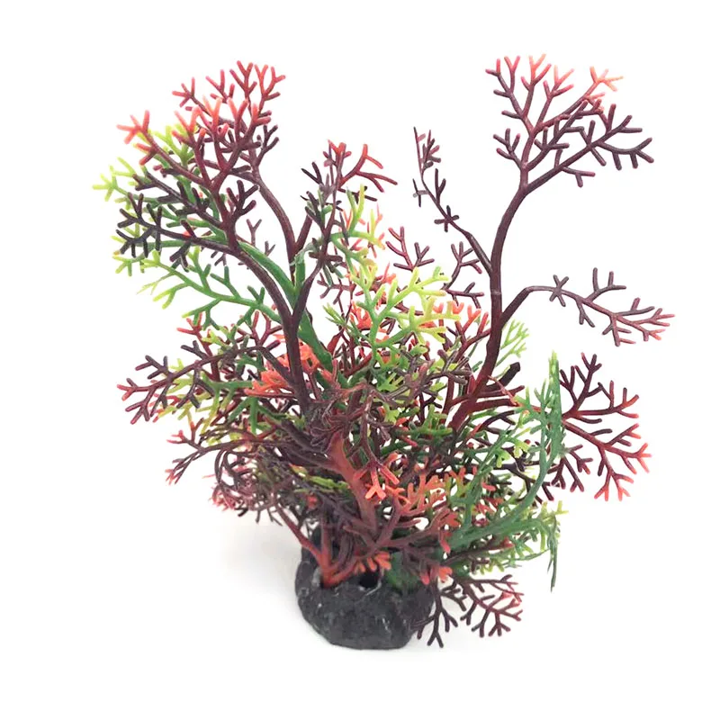 Enfeite de plantas para aquário, decoração de paisagem, coral, água, grama, árvore de 2 cores, alta qualidade