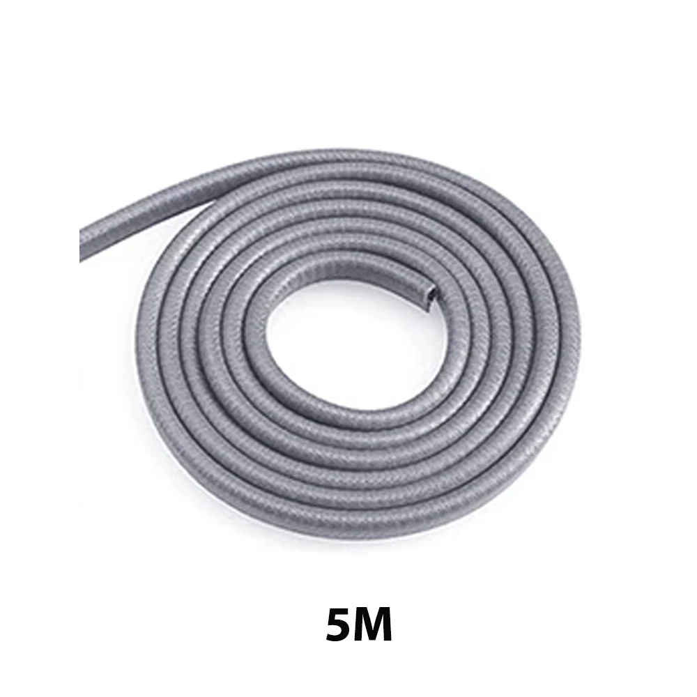 Gri 5M/10M evrensel araba kapı koruma kenar muhafızları Trim Styling kalıp Scratch koruyucu şerit otomobil kapı çıkartmalar