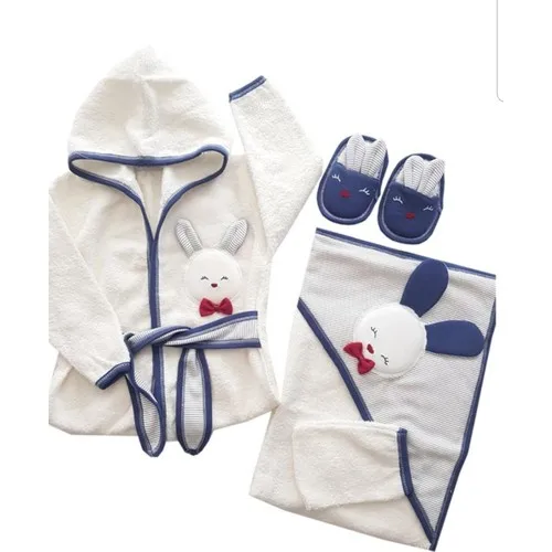 Gaye Bebe Tavşanlı 4 Piece Bathrobe Set Male