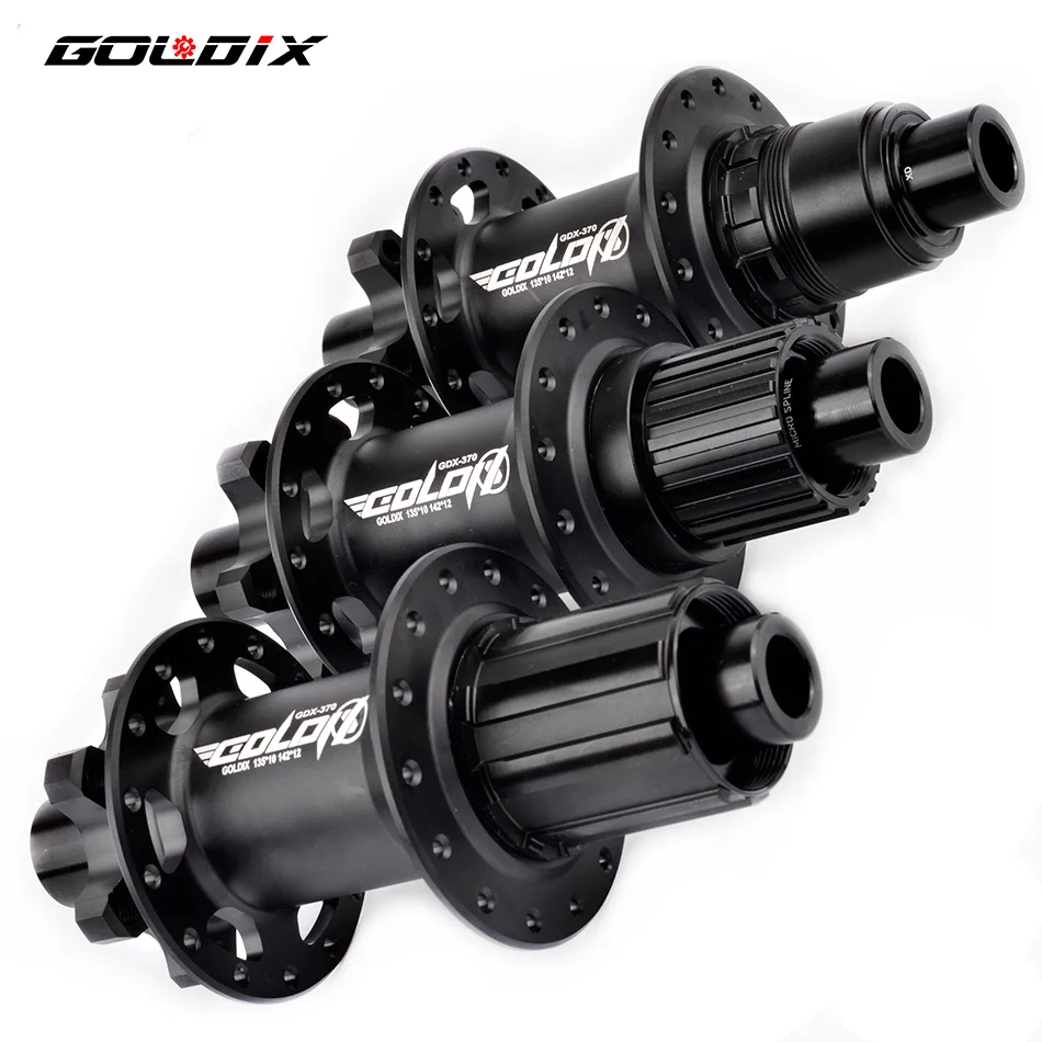 GOLDIX M370 Hub Ratchet 36T HG XD MS Disc Card Brake Mountain Bike Hub Bearing Bicycle Hubs 32 Holes Black 8/9/10/11/12Speed