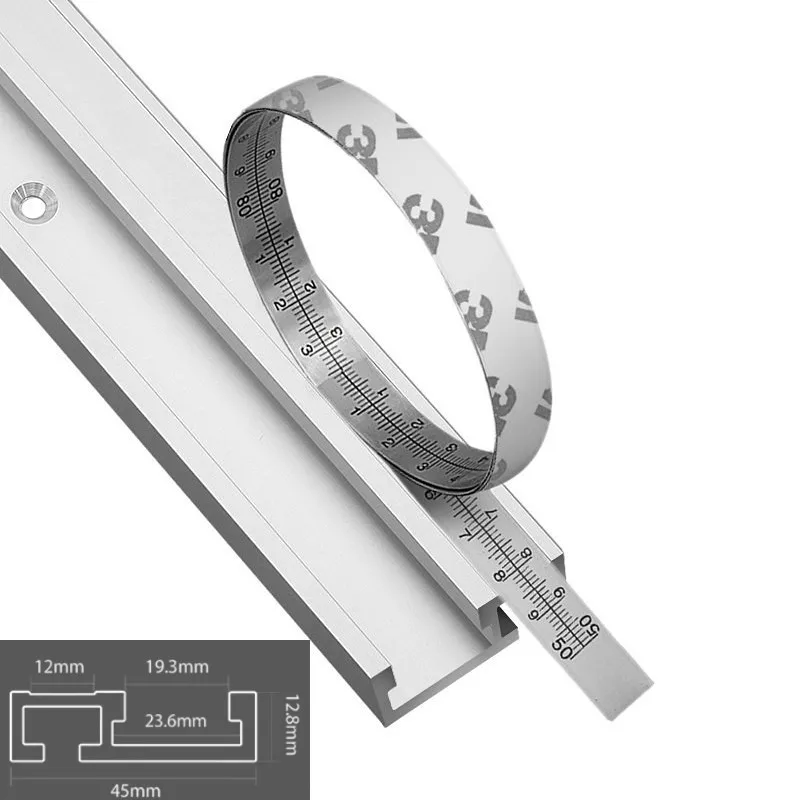 T Track Aluminium 45 Type Woodworking T-slot Miter Track Jig Miter Track Stop for Router Table Bandsaws DIY Tools 300-800MM