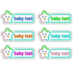 Custom Kindergarten Baby Name Patch Star Embroidery Iron on Backing Sewing Craft Garment Decor for DIY Accessories Supplies