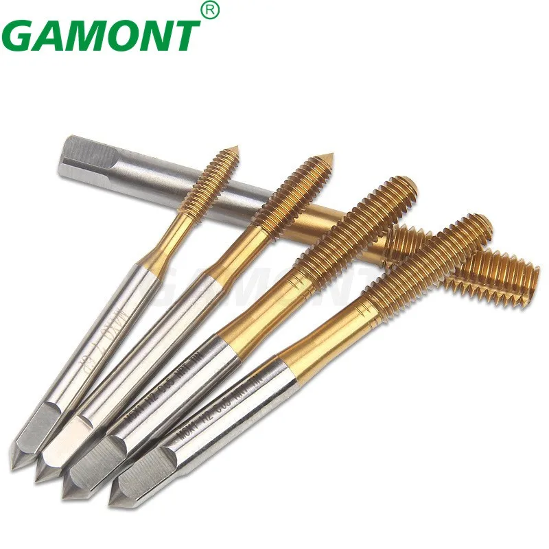 GAMONT Spiral Flute Metric Thread Taps Straight Flute Machine Screw And Die Plug Set Machine Tap For HSS With Coating Titanium