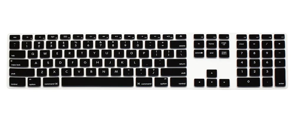 HRH 50pcs Computer Desktop Slim Silicone Keyboard Cover Keypad Skin Protector with numeric keypad for iMac G5/G6 MB110LL/A