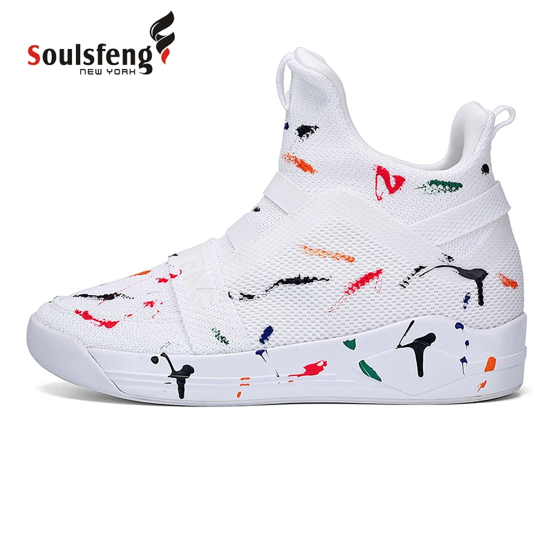 Soulsfeng High Top Running Shoes for Men Lightweight Breathable Mesh Walking Athletic Sneakers