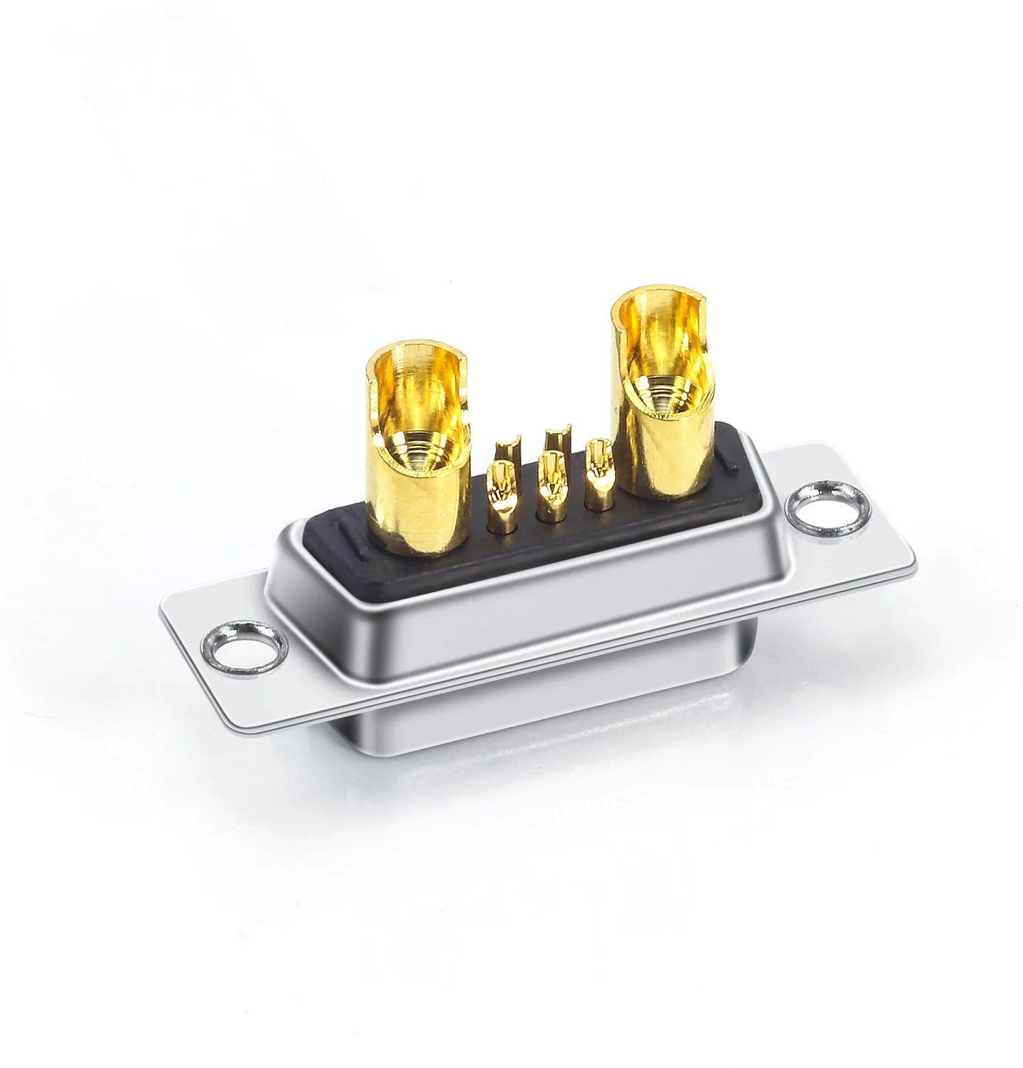 3u banhado a ouro 7w2 cabeça de solda 20a 40a grande corrente DB7-pin conector macho fêmea puro cobre d-tipo plug com cobertura de metal