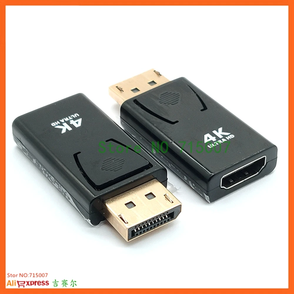 منفذ عرض 4K DP ذكر إلى محول أنثى متوافق مع HD أسود عالي الجودة Dp إلى Hd محول لأجهزة الكمبيوتر HDTV