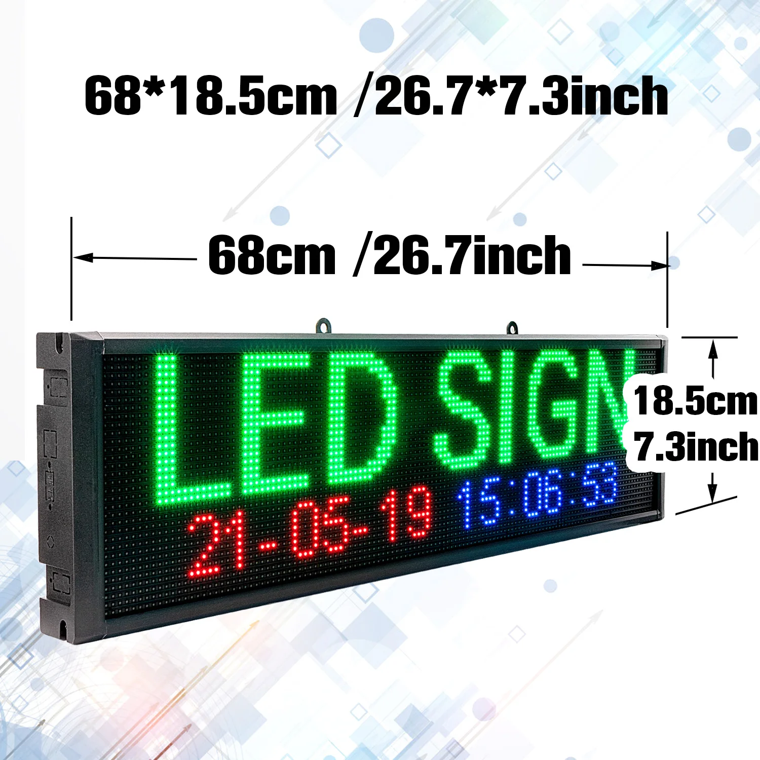 68 سنتيمتر P5 علامات LED شاشة WiFi SMD RGB وحدة كاملة الألوان مخزن نافذة LED للبرمجة التمرير رسالة Led عرض المجلس