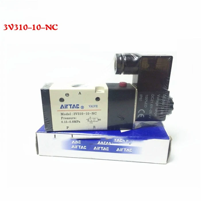 

2PCS Free shipping Pneumatic valve solenoid valve 3V310-10-NO Normally open DC12V 24V AC220V,3/8" , 3 port 2 position 3/2 way