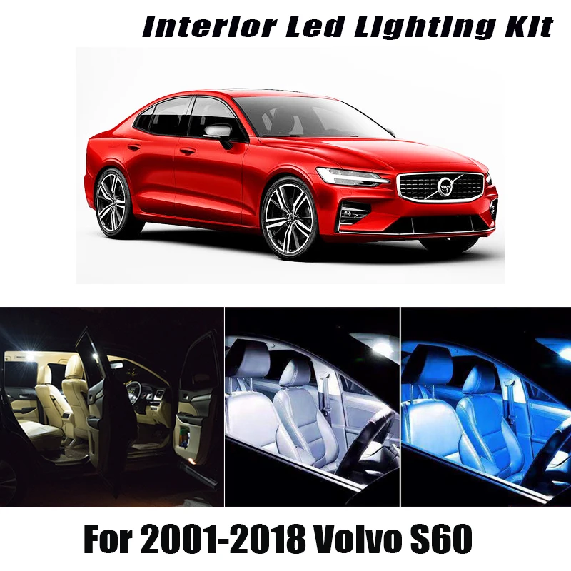 

Для Volvo S60 Sedan 2001-2017 2018 Canbus автомобиль светодиодный няя карта купольный багажник лампы комплект автомобильных осветительных приборов