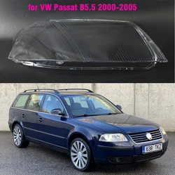1pcs Halogen Car Front Headlight Lens Cover For VW Passat B5.5 2000 2001 2002 2003 2004 2005 Auto Lampshade Covers Transparent
