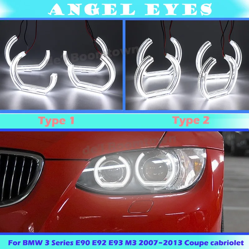 

DTM Style White Crystal LED angel eyes halo rings For BMW 3 Series E90 E92 E93 M3 2007~2013 Coupe cabriolet Xenon headlights