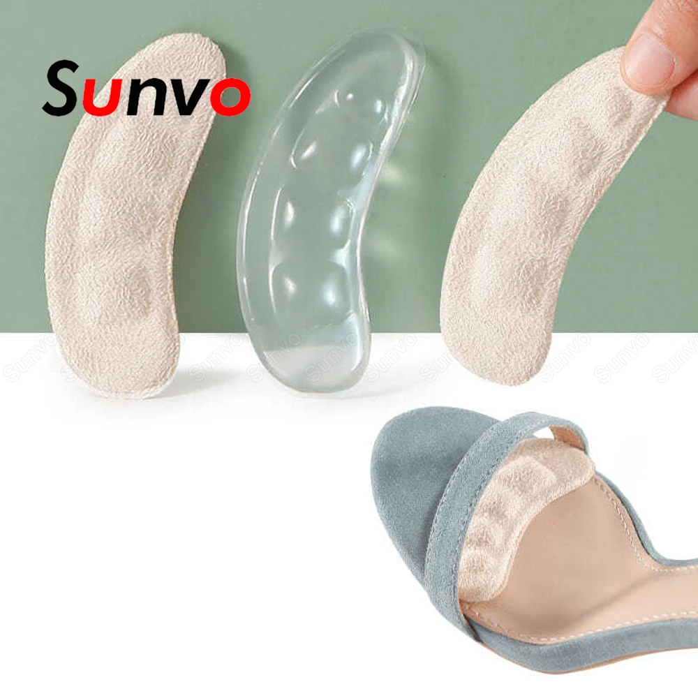 Auto-adesivo almofadas de silicone para sapatos femininos, inserções antiderrapantes, antepé calcanhar gel palmilhas, sandálias anti-derrapante almofada do pé