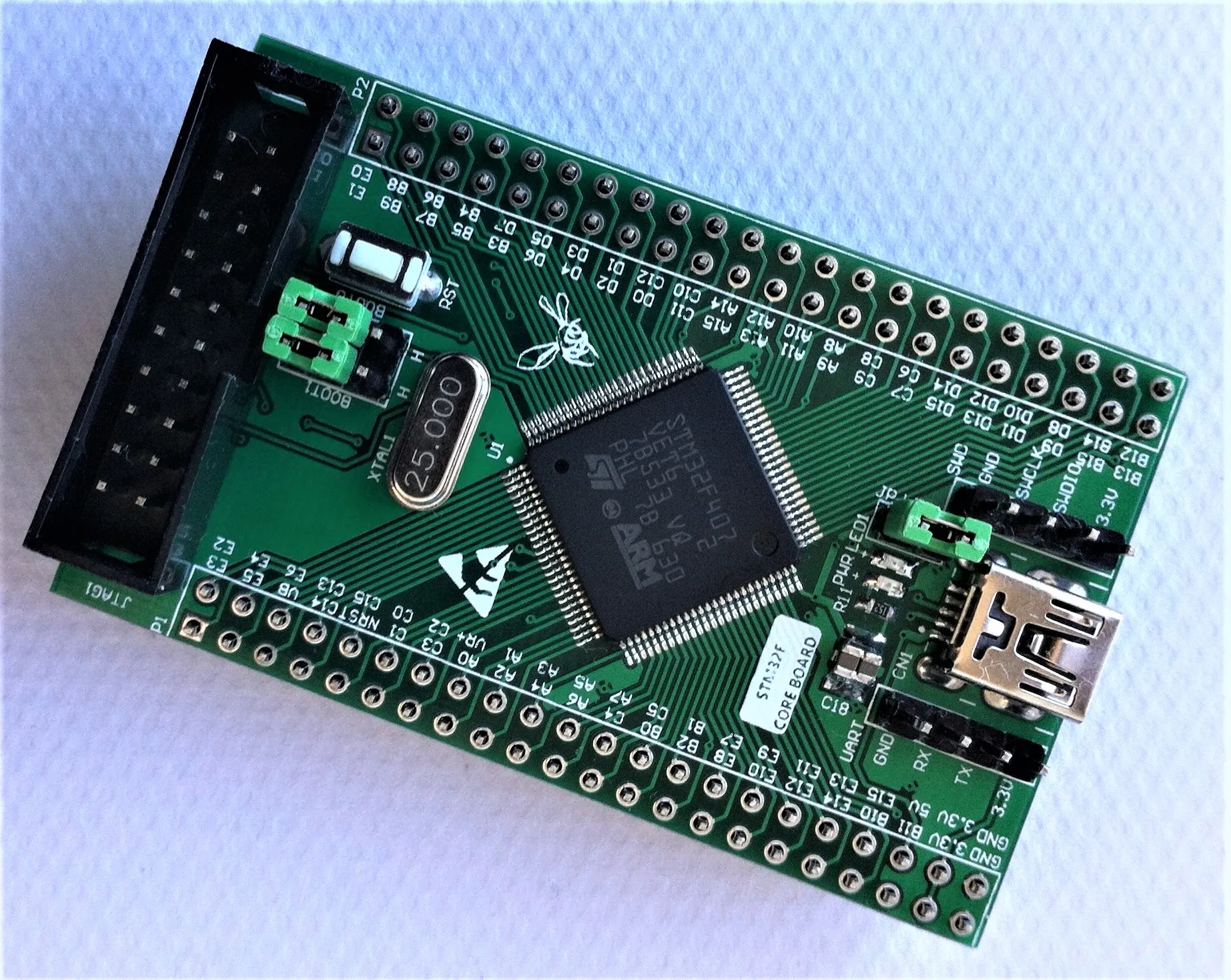 Материнская плата STM32F407VET6, минимальная системная макетная плата STM32F407VE, обучающая плата