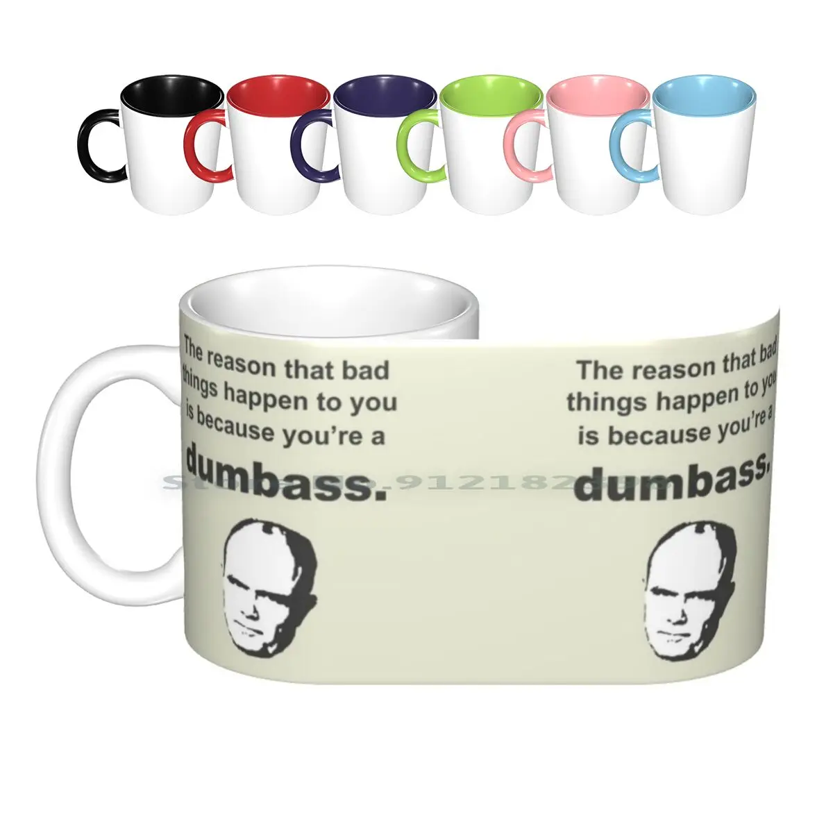 

Red Says : Ceramic Mugs Coffee Cups Milk Tea Mug Red Forman Dumbass Ass That 70s Show Creative Trending Vintage Gift Bottle Cup