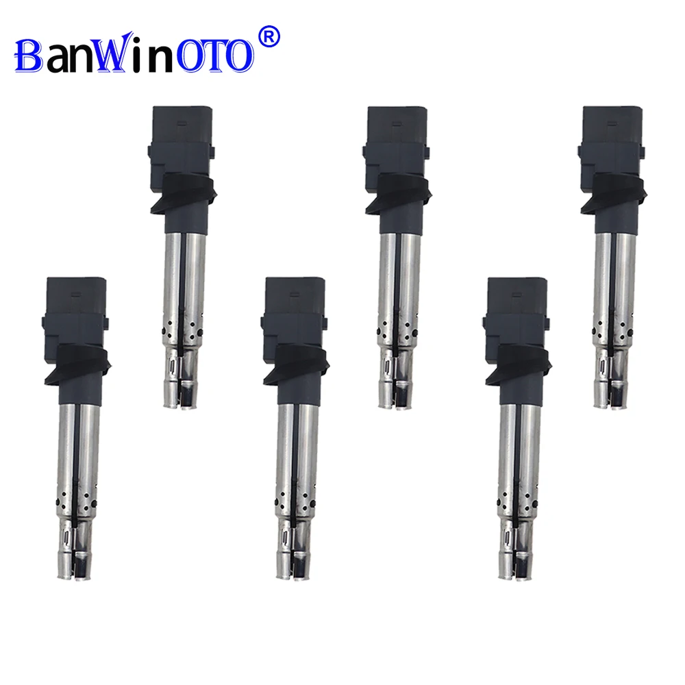 

6pcs Ignition Coil Fit For VW Golf R32 Touareg Phaeton T5 AUDI A3 TT 3.2 036905715G 036 905 715 F 022905715B 022905100H