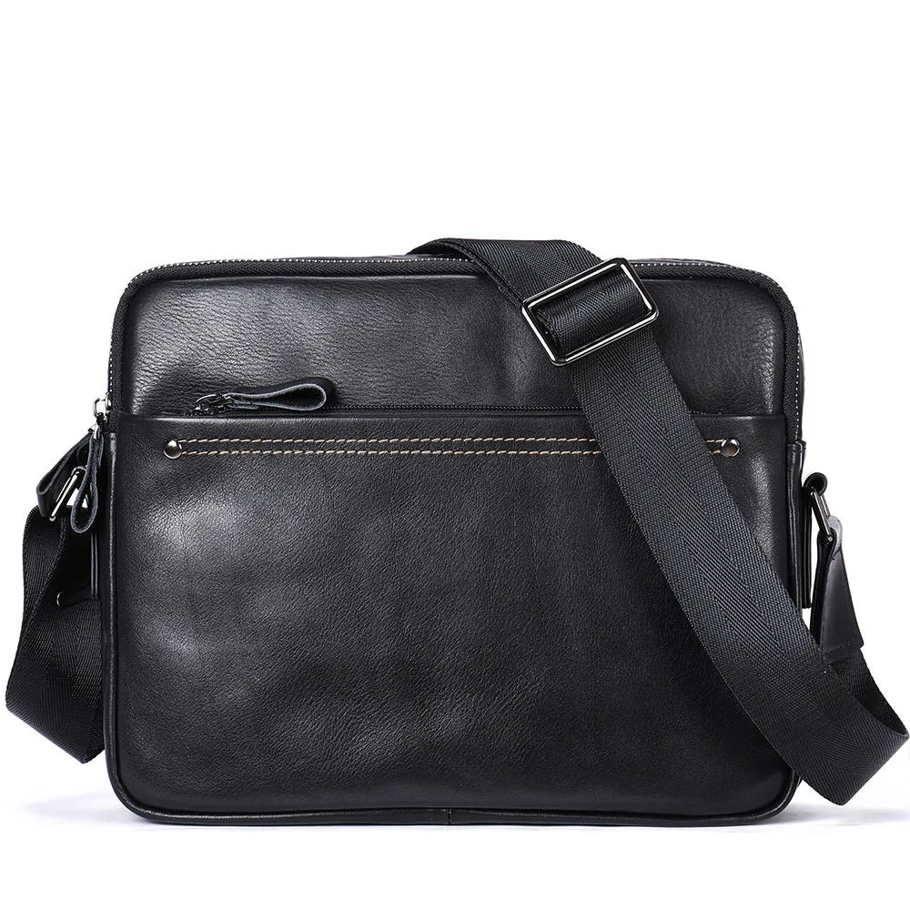 Echt Lederen Schoudertas Voor Mannen Crossbody Tas Mannen Messenger Bag Mode Casual Man Crossbody Handtas Mannelijke Sling Bag