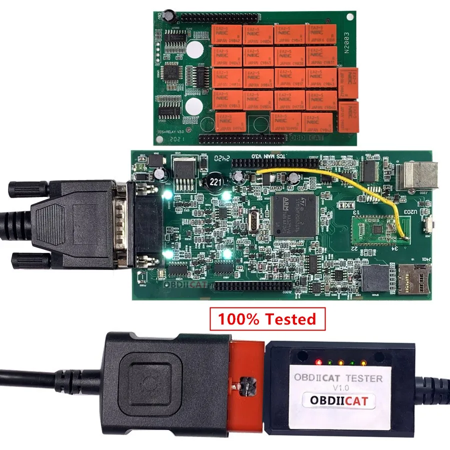 High Quality single board  Motorcycle diagnostic case In Stock Full Set OBD2 A+Single /V3.0 diagnostic case for car /Truck