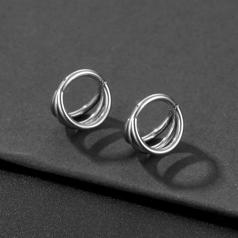 1PC 16G 316L Surgical Steel Septum Nose Rings Clicker Hoop Ear Cartilage Tragus Helix Daith Lip Piercing Hinged Segment Jewelry