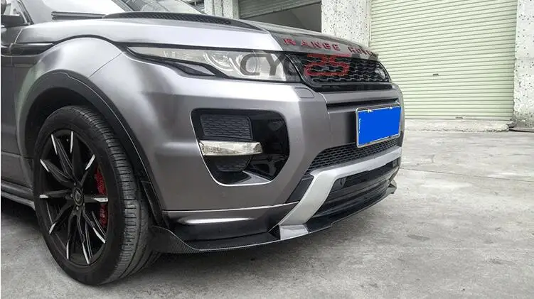 Carbon Fiber Front Bumper Lip Spoiler Auto Car Diffuser For Land Rover Range Rover Evoque 2012 2013 2014 2015 2016 2017 2018