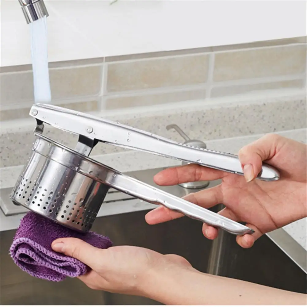 Vegetable Potato Masher Ricer Press Mashed Potatoes Stainless Steel Crushing Potatoes Puree Fruit Juicer Press Maker Tool