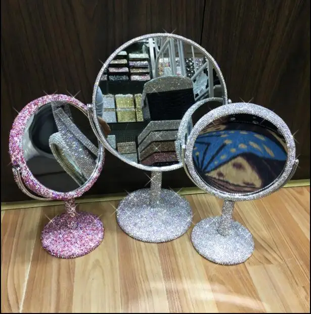 

fashion diamond painting frame makeup mirror decorative big mirror round mirrors for home decoration J065