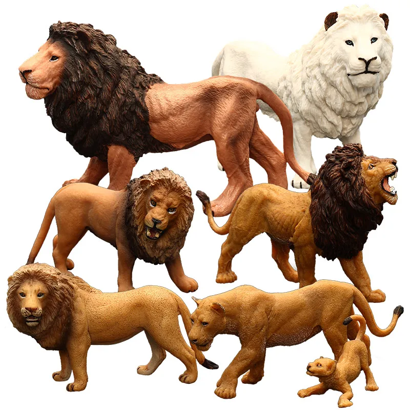 Wild Animals Simulation Savage Lion Action Figure Figurines PVC Model Educational Toys