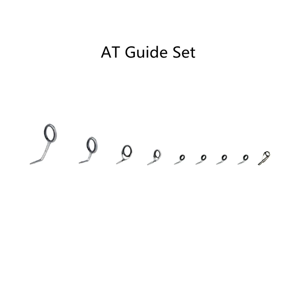 NooNRoo AT Guide Set Fishing rod guides one set (9pcs) fishing rod parts repair guide 2 bags