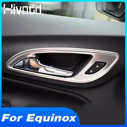 Hivotd Inner Door Handle Cover Trim Interior Parts Auto Accessories Car Styling Decoration For Chevrolet Equinox 2017 2020