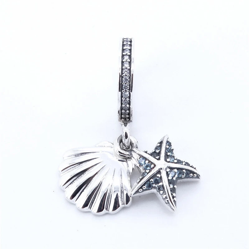 

Tropical Starfish & Sea Shell Charms for Bracelets & Bangles DIY Jewelry Summer 925 Sterling Silver Charms for Jewelry Making