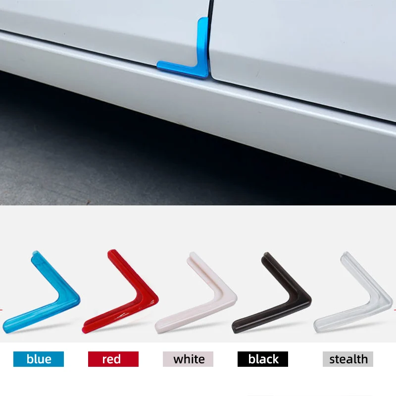 4Pcs Silicone Car Door Corner Cover Bumper Crash Scratch Protector Anti-Scratch Protection Auto Anti-Collision Molding Protector