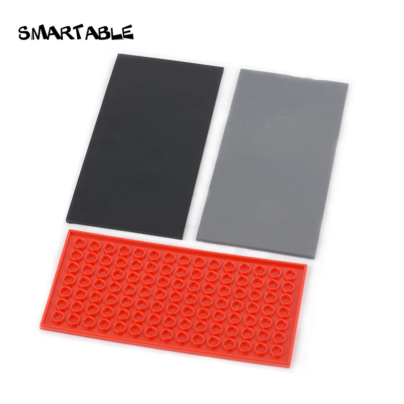 

Smartable Tile Glaze 8X16 MOC Building Blocks Parts Educational Creative Toys Set Compatible Major Brands 90498 4pcs/lot Gift