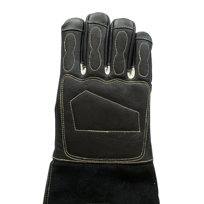 New 2023 Lengthened Fire Rescue Gloves Wear-Resistant Durable Cowhide Flame Retardant Protective Reflective-Gloves