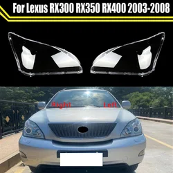 Car Front Headlight Glass Headlamp Caps Transparent Lampshade Lamp Shell Auto Lens Cover For Lexus RX300 RX350 RX400 2003~2008