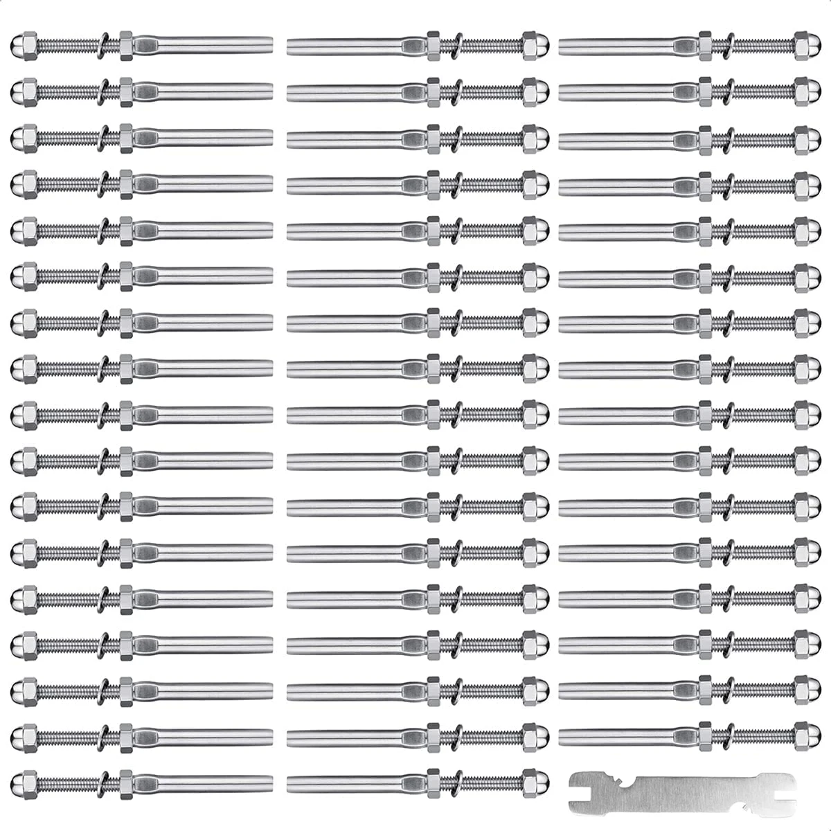 SGYM 10/20/50pcs Cable Railing Swage Threaded Stud Tension End Fitting Terminal for 3/16\