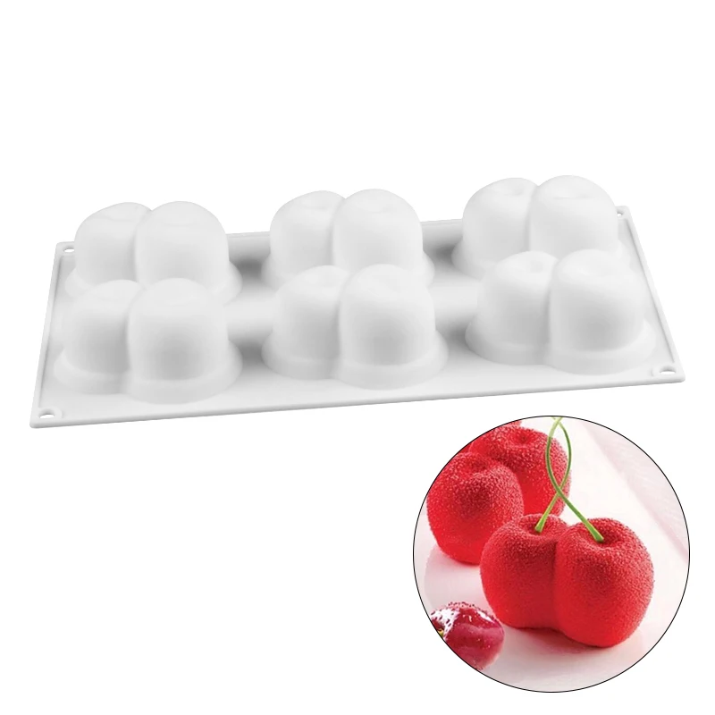 Fruit Cherry Mousse Silicone Cake Mold 3D Baking Mould Chocolate Decoration Muffin Mousse Cookie DIY for Ice Creams Chocolates