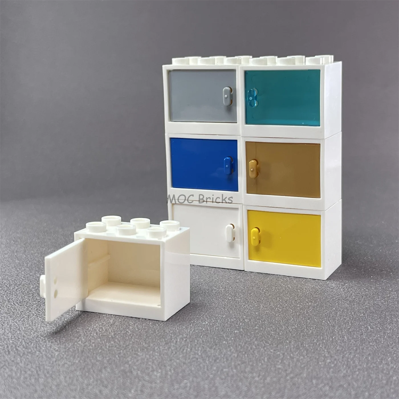 MOC Bricks Furniture Cupboard Container 2x3x2 Cabinet Compatible Assembles Particles 4532 4533 Educational Building Blocks Toys