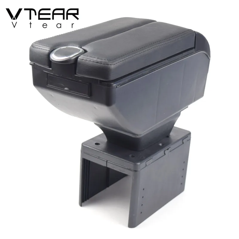 Vtear For kia spectra car armrest usb interface arm rest rise storage box interior leather center console decoration automobile