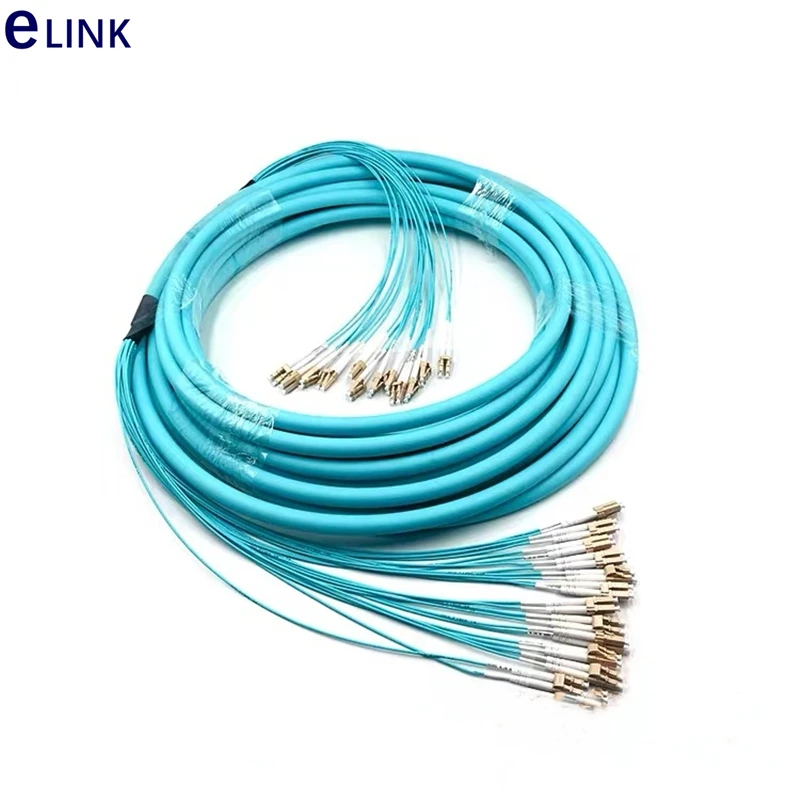 

30m 12 cores fiber patchcord OM3 bundled jumper LC SC FC ST branch cable 2.0mm Multimode optical fiber patch lead 12C bundle