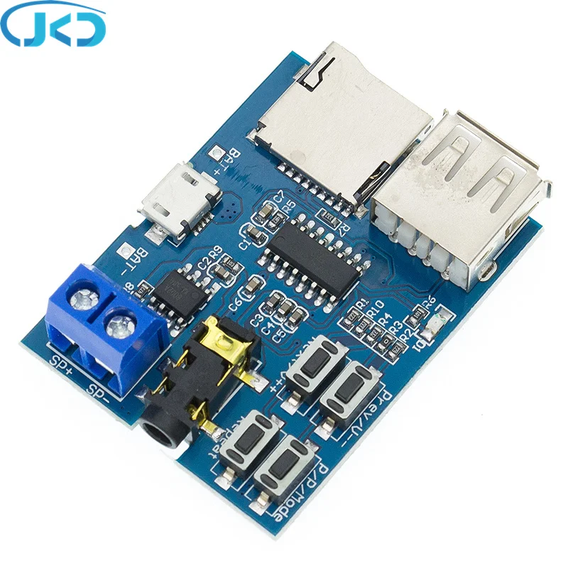 1Pcs Tf-kaart En U Schijf MP3 Formaat Decoder Board Module Wiht Eindversterker Decodering Audio Speler Mp3 Decoder board Module