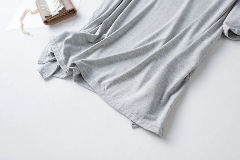 Frühling und Sommer Neue Damen-Pyjamas Dreiteiliges Set Kurzarm-Shorts Hose Modal Weiches T-Shirt Pyjamas Damen Locker Sitzendes Hausset – Detail 32