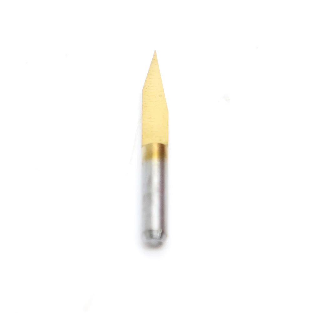 10Pcs ดีบุกเคลือบ3.175Mm Shank PCB แกะสลัก Bit 15/20/30/45/60องศา PCB เครื่อง router Bit Milling เครื่องมือ V รูปร่างแกะสลัก Cutte