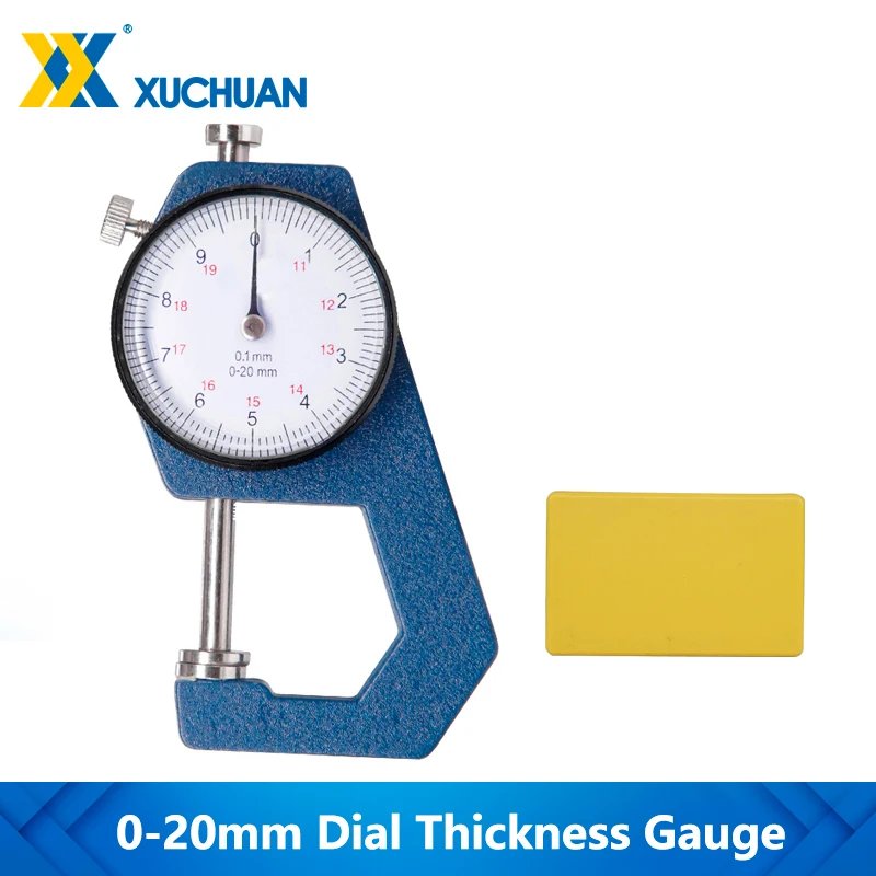 0-20mm Dial Thickness Gauge Thickness Meter Tester for Leather Paper Width Measuring Instrument Tools